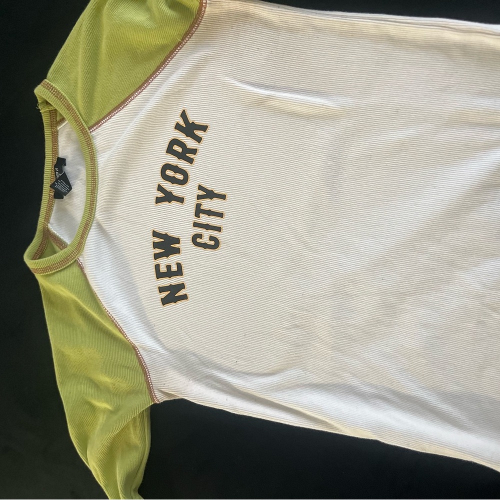 Forever 21 Kids Lime and White NYC Tee